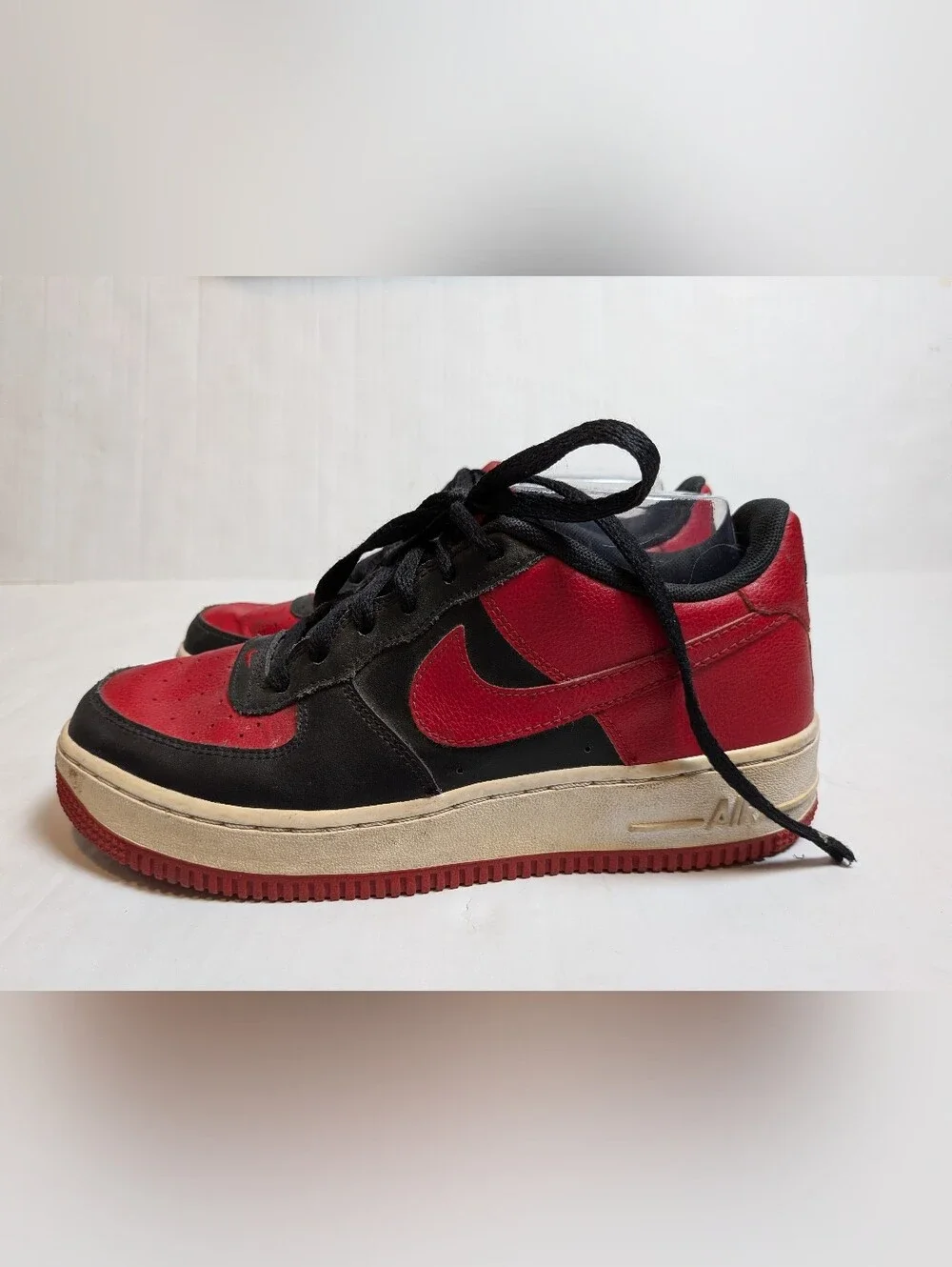 Nike Air Force Red & Black Sneakers